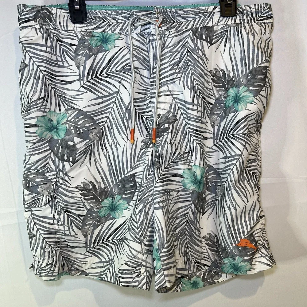 TOMMY BAHAMA Mens‎ BOARD SHORTS BAJA HAWAIIAN SWIM TRUNKS CARGO *read*